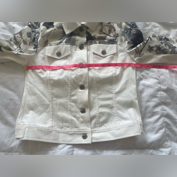 Donna Degnan White Floral Print Jacket & Pants Set Women’s Size 4 Cotton Blend - Picture 14 of 14